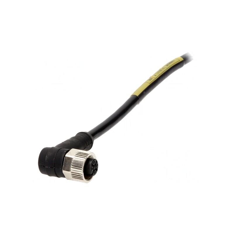 Mufă M12 4 Pin Mamă 2m IP67 250V | Electronic-mag.ro | Componente Electronice