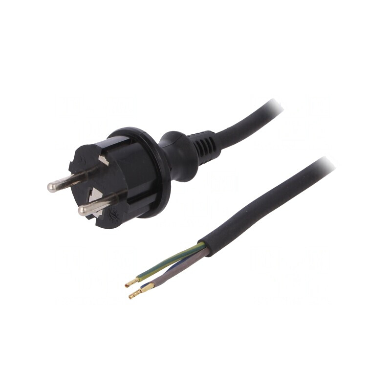 Cablu Alimentare Schuko 5m Negru | Electronic-mag.ro | Componente Electronice