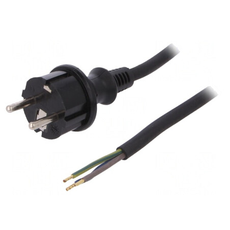 Cablu Alimentare Schuko 5m Negru | Electronic-mag.ro | Componente Electronice