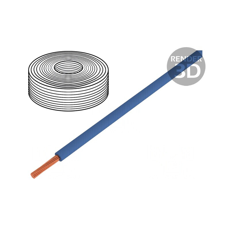 Cablu Litat Cu 0,25mm2 PVC Albastru 50m | Electronic-mag.ro | Componente Electronice