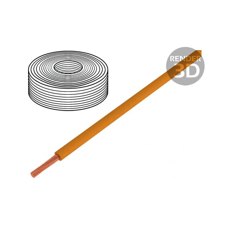 Cablu litat Cu 0,25mm2 PVC portocaliu 50m 100V | Electronic-mag.ro | Componente Electronice