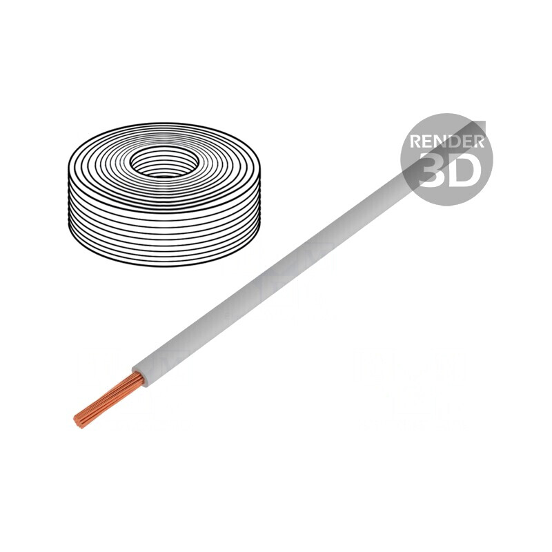 Cablu Cu Litat 0,25mm2 PVC Gri 100V 50m Clasa 5 | Electronic-mag.ro | Componente Electronice