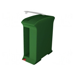 Carcasă verde pentru șină DIN 101x35x119.5mm | Electronic-mag.ro | Componente Electronice