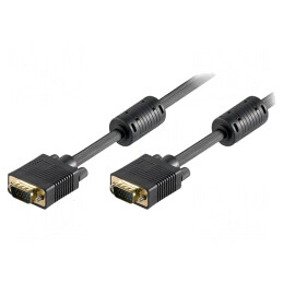 Cablu D-Sub 15 pini HD 5m Negru | Electronic-mag.ro | Componente Electronice