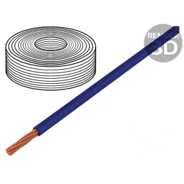 Cablu | LifY | litat | Cu | 1x25mm2 | PVC | albastru | 450V,750V | -15÷80°C | 15124