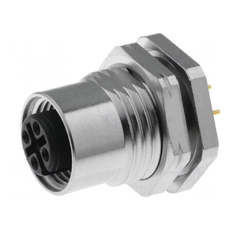 Soclu M12 4-Pin Mamă Filet PG9 | Electronic-mag.ro | Componente Electronice