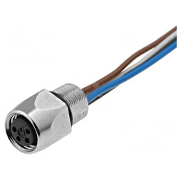 Conector M8 cu cabluri soclu 0,5m 4 PIN | Electronic-mag.ro | Componente Electronice