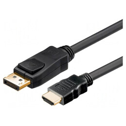 Cablu DisplayPort 1.1 la HDMI 1m Negru