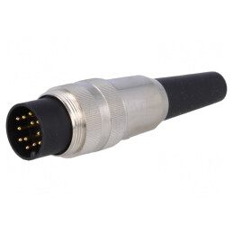 Mufă Tată Lipire pe Cablu 12 PIN 3A 60V M16 Drept | Electronic-mag.ro | Componente Electronice