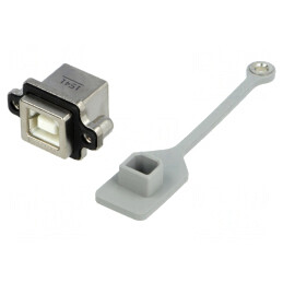 Soclu USB B pentru montare pe panou USB 2.0 | Electronic-mag.ro | Componente Electronice