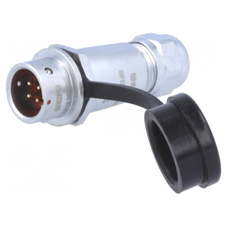 Mufă SF12 Tată 4 PIN IP67 5A 200V Lipire pe Cablu | Electronic-mag.ro | Componente Electronice