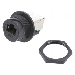 Adaptor PIN 8 Cat 5e Plastic 8p8c IP67 Drept | Electronic-mag.ro | Componente Electronice