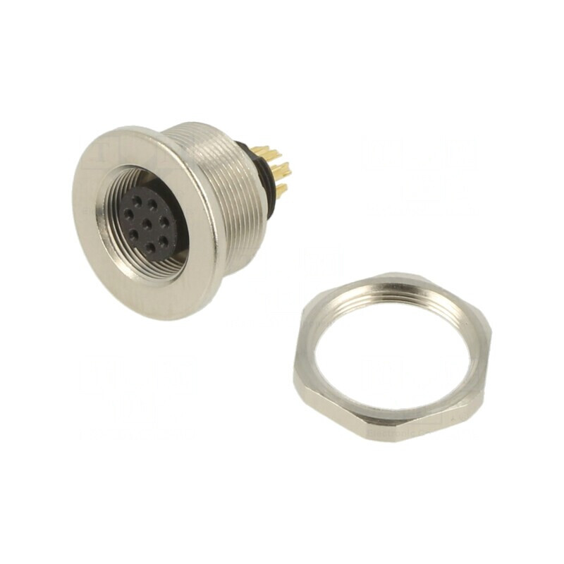Conector M9 Mamă Aurit 125V IP67 8 PIN Drept | Electronic-mag.ro | Componente Electronice Conector M9 Mamă Aurit 125V IP67 8 PIN Drept | Electronic-mag.ro | Componente Electronice