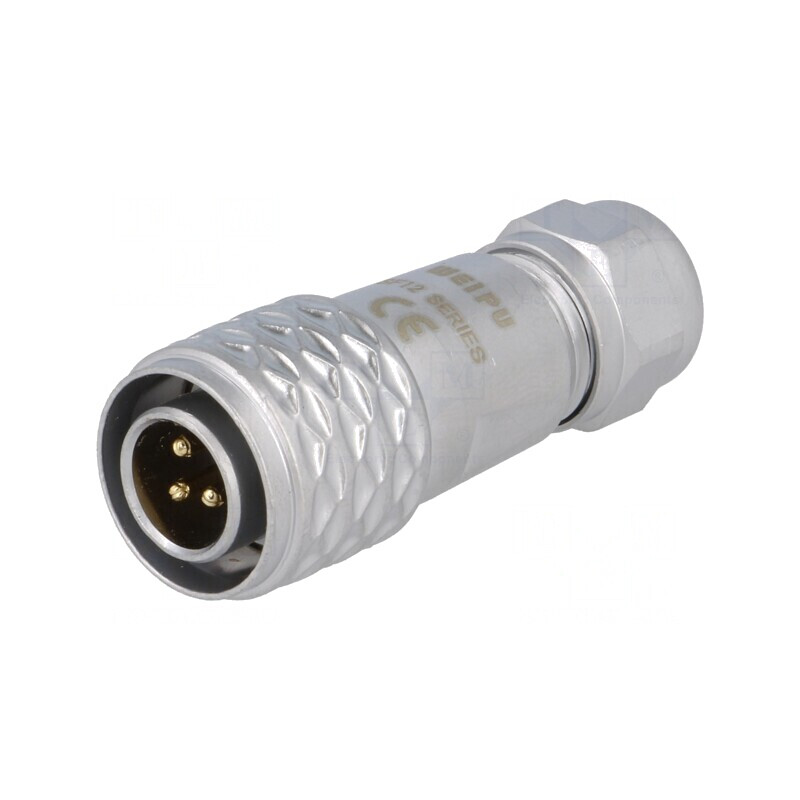 Mufă SF12 tată 3 PIN IP67 13A 250V | Electronic-mag.ro | Componente Electronice