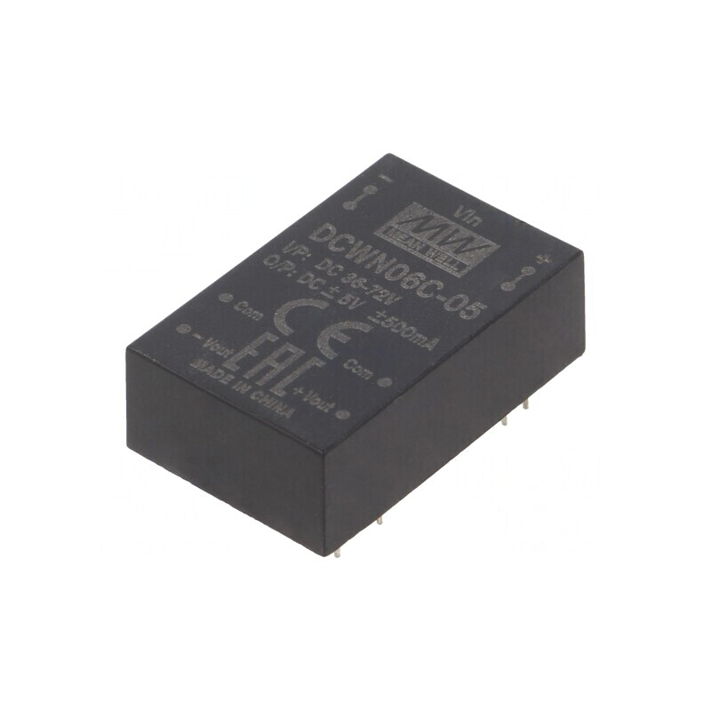 Convertor DC/DC 6W 36-72V la 5V/-5V DIP24 | Electronic-mag.ro | Componente Electronice