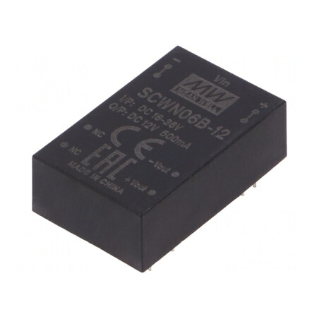 Convertor DC/DC 6W 18-36V la 12V 500mA DIP24 | Electronic-mag.ro | Componente Electronice
