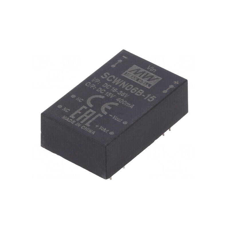 Convertor DC/DC 6W 18-36V la 15V 400mA DIP24 | Electronic-mag.ro | Componente Electronice