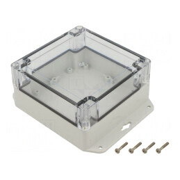 Carcasă Universală 120x120x60mm Gri Deschis ABS-PC | Electronic-mag.ro | Componente Electronice