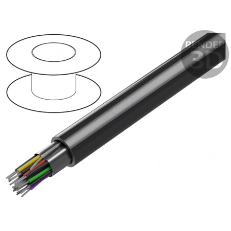 Cablu RS232 ecranat Al-PET, 10x2x24AWG, PVC, 10m | Electronic-mag.ro | Componente Electronice