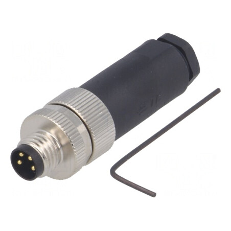 Conector M8 4-Pin Drept IP67 | Electronic-mag.ro | Componente Electronice