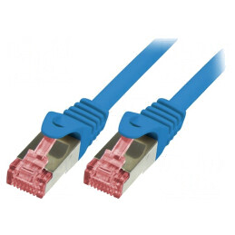 Patch cord S/FTP Cat6 LSZH Albastru 10m