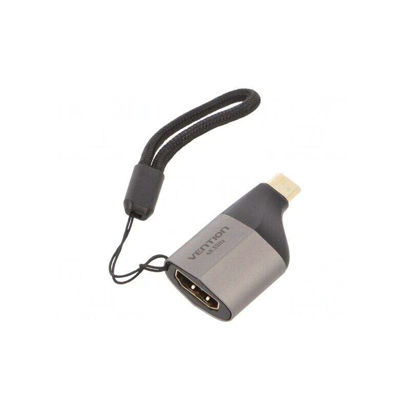 Adaptor HDMI 1.4 USB C Aurit Gri | Electronic-mag.ro | Componente Electronice