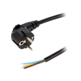 Cablu de Alimentare 5m Negru CEE 7/7 în Unghi | Electronic-mag.ro | Componente Electronice