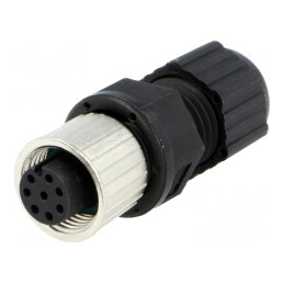 Mufă M12 PIN 8 Mamă pe Cablu IP68 | Electronic-mag.ro | Componente Electronice