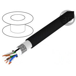 Cablu | Alpha Essential Flexing Ethernet,S/FTP | 5e | litat | Cu | 74006 BK002