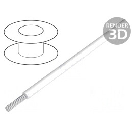 Cablu HookUp Wire litat PTFE alb 24AWG 305m | Electronic-mag.ro | Componente Electronice