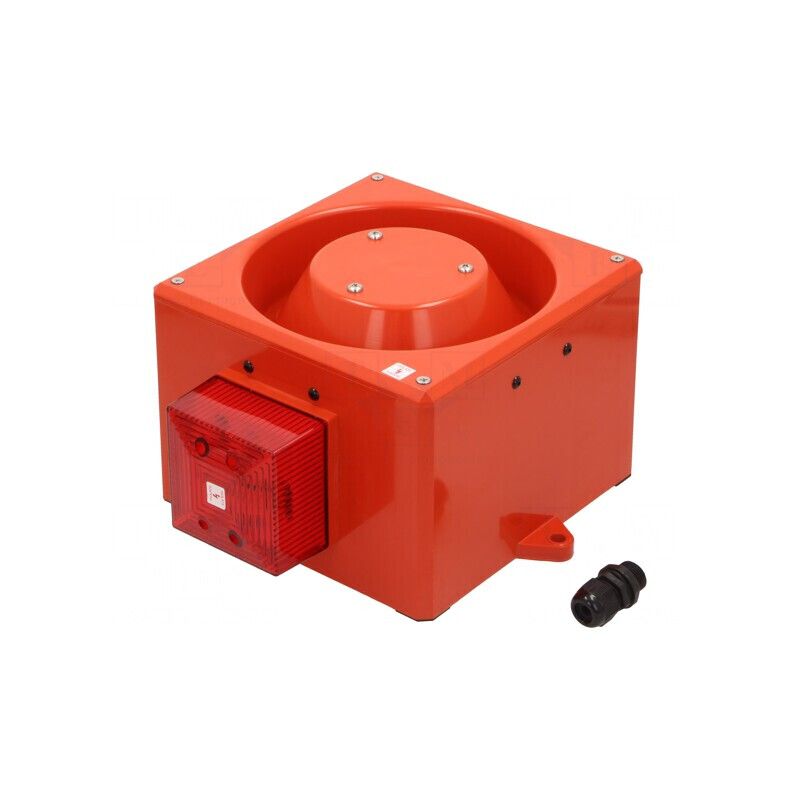 Sirenă Luminoasă și Acustică 230VAC cu Lumină Flash | Electronic-mag.ro | Componente Electronice
