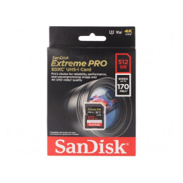 Card de memorie | Extreme Pro | SDXC | R: 170MB/s | W: 90MB/s | 512GB | SDSDXXY-512G-GN4IN