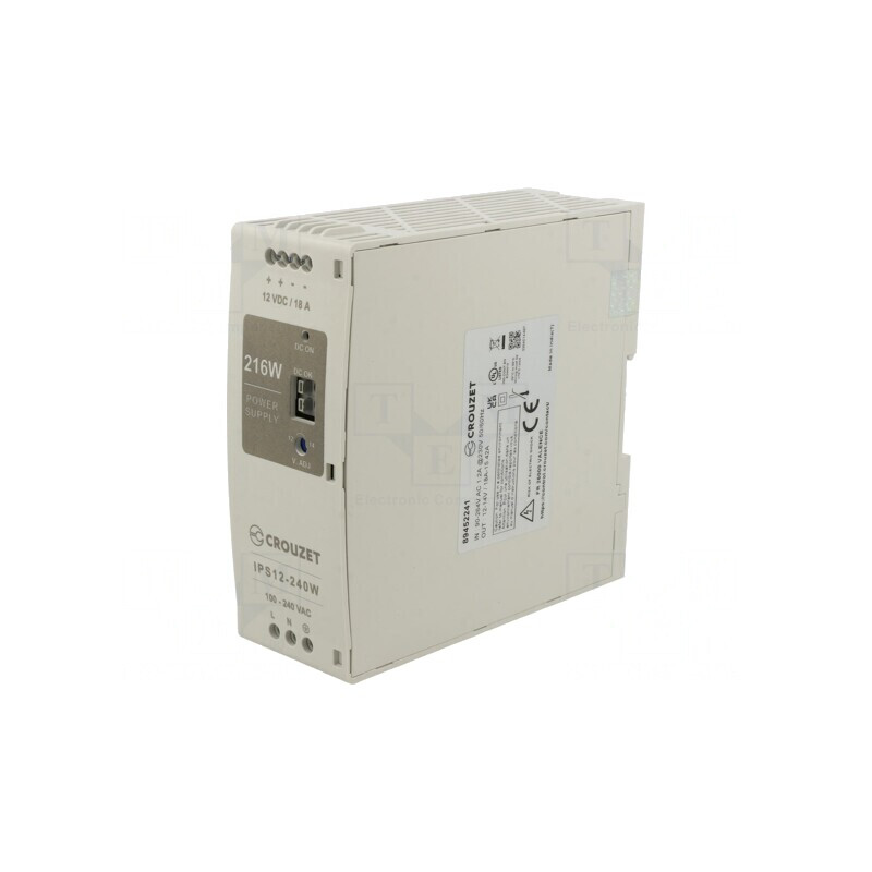 Alimentator Din-Rail 12VDC 18A 216W | Electronic-mag.ro | Componente Electronice