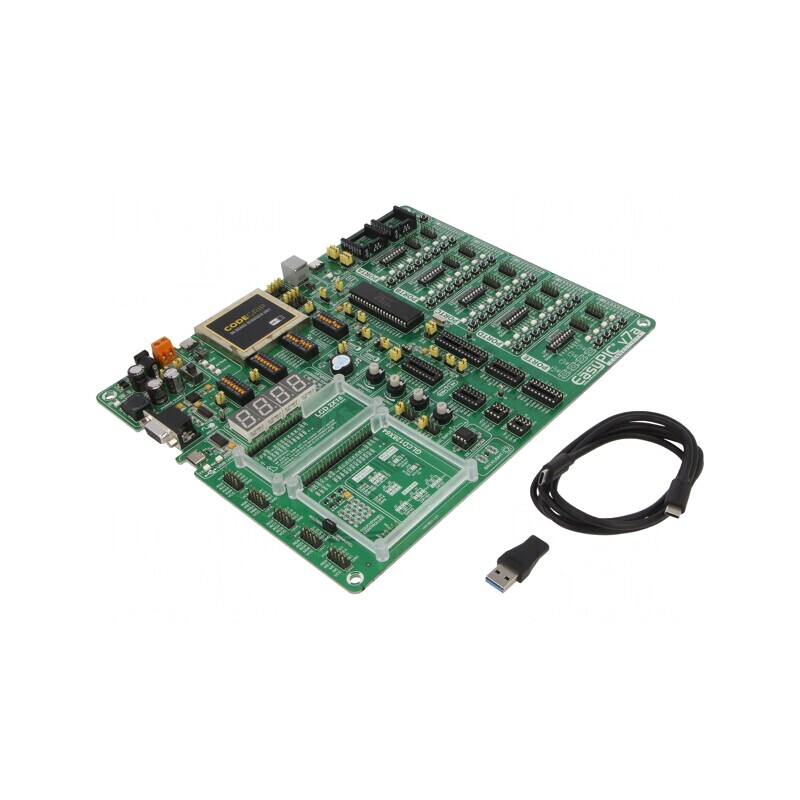 Kit Dezvoltare Microchip PIC18F45K22 EASYPIC V7A 1kb EEPROM | Electronic-mag.ro | Componente Electronice