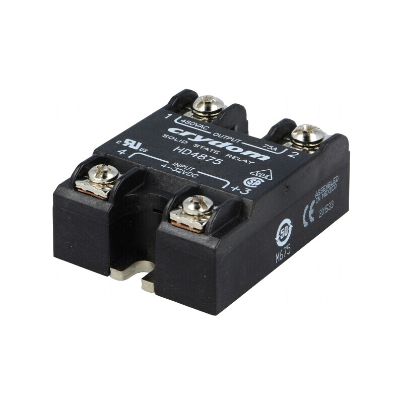 Releu Semiconductor 75A 48-530VAC 1-Fazat | Electronic-mag.ro | Componente Electronice