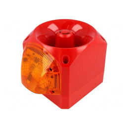Semnalizator Luminos și Acustic LED Roșu 10-60VDC IP66 | Electronic-mag.ro | Componente Electronice