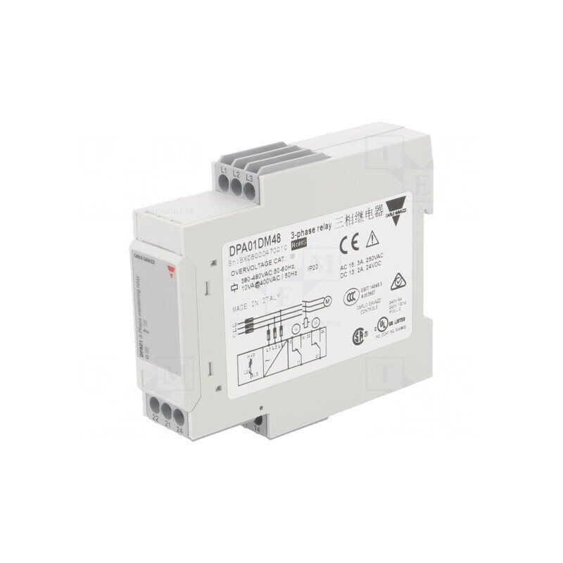 Releu Monitorizare Tensiune DPDT pentru Șină DIN DPA01DM48 | Electronic-mag.ro | Componente Electronice