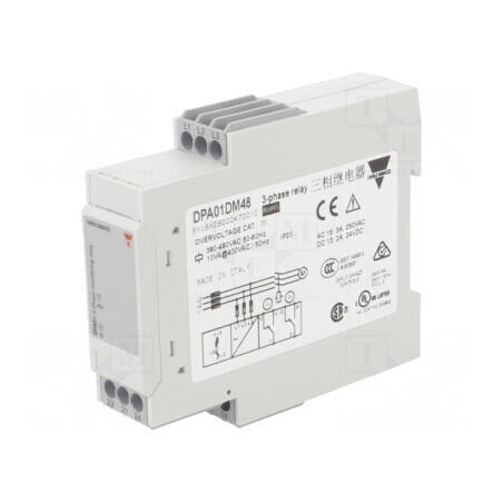 Releu Monitorizare Tensiune DPDT pentru Șină DIN DPA01DM48 | Electronic-mag.ro | Componente Electronice