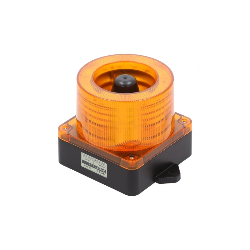Semnalizator LED Ambră Luminos și Acustic 10-30VDC IP66 | Electronic-mag.ro | Componente Electronice
