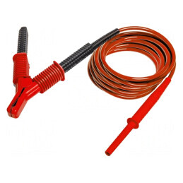 Cablu măsurare mufă banană 4 mm clemă crocodil 15kV | Electronic-mag.ro | Componente Electronice
