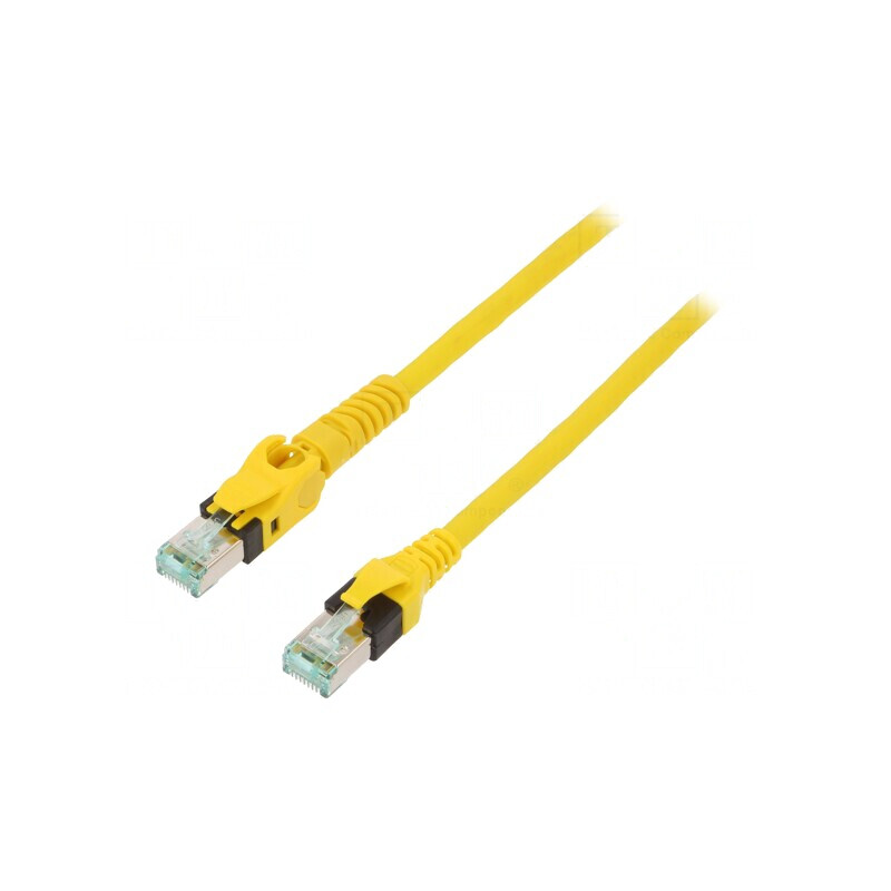Patch cord S/FTP Cat 6a 20m Galben | Electronic-mag.ro | Componente Electronice