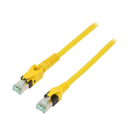 Patch cord S/FTP Cat 6a 20m Galben | Electronic-mag.ro | Componente Electronice