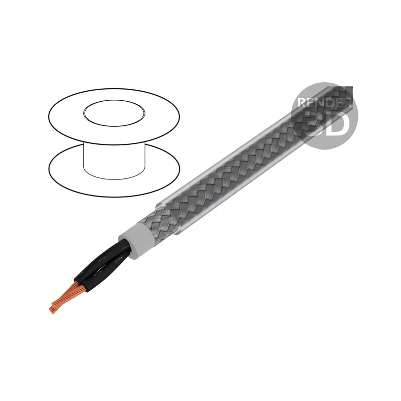 Cablu ecranat Pro-Met 2x1,5mm2 PVC | Electronic-mag.ro | Componente Electronice