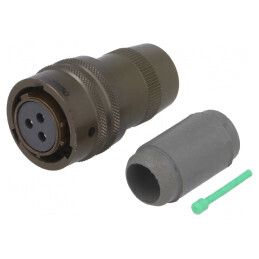 Conector: circular | pe cablu | PT/451 | mufă | mamă | PIN: 3 | aurit | 13A | 45106J12-3S50