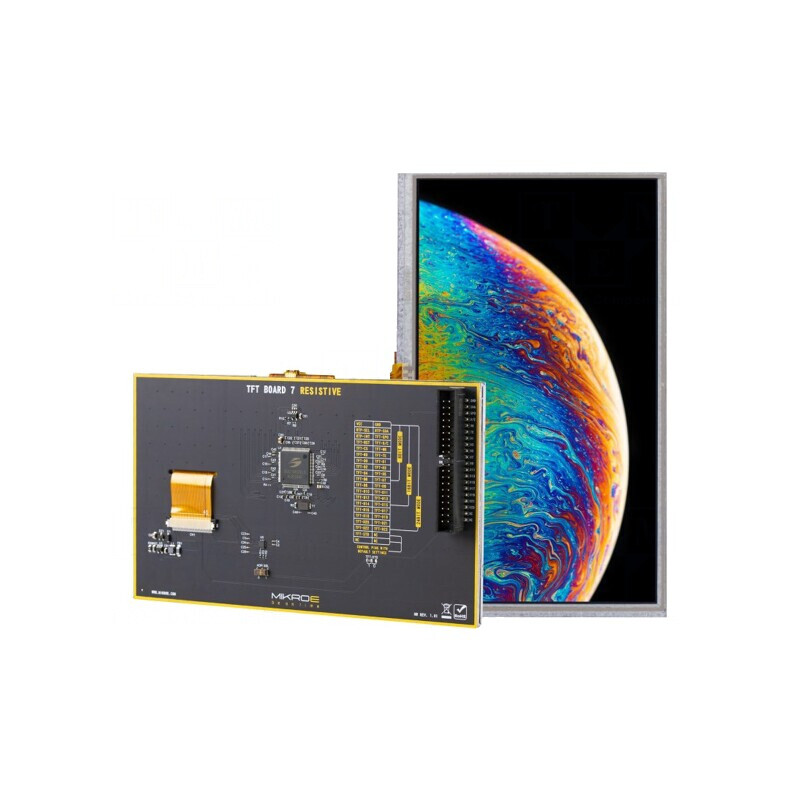 Kit Dezvoltare cu Afișaj LCD TFT 7" 800x480 16,7M Culori Resistiv | Electronic-mag.ro | Componente Electronice