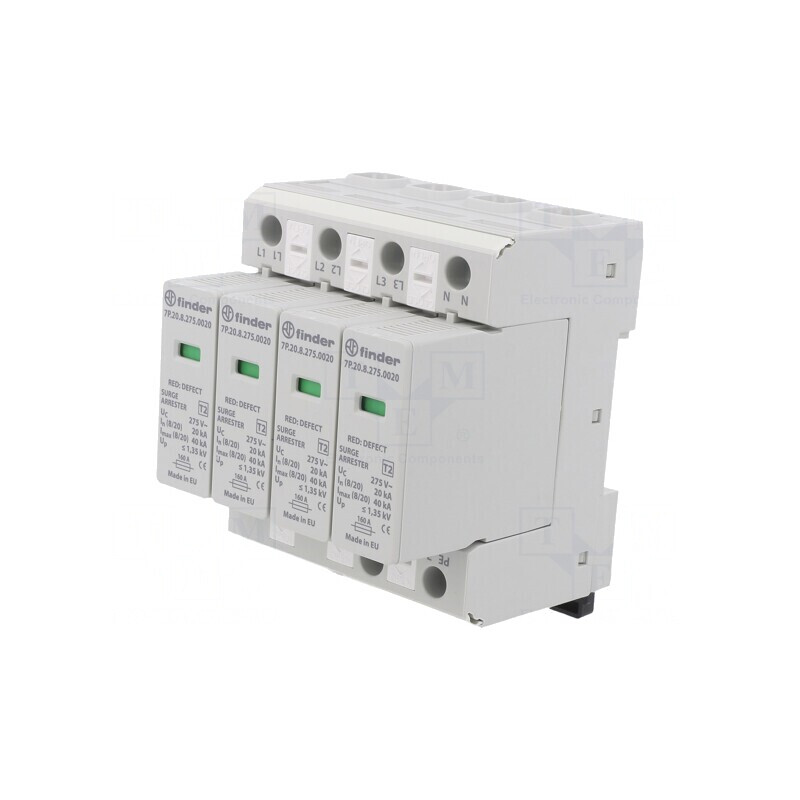 Limitator de Supratensiuni Tip 2 20kA 3 Poli IP20 | Electronic-mag.ro | Componente Electronice