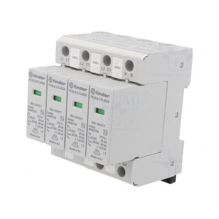Limitator de Supratensiuni Tip 2 20kA 3 Poli IP20 | Electronic-mag.ro | Componente Electronice