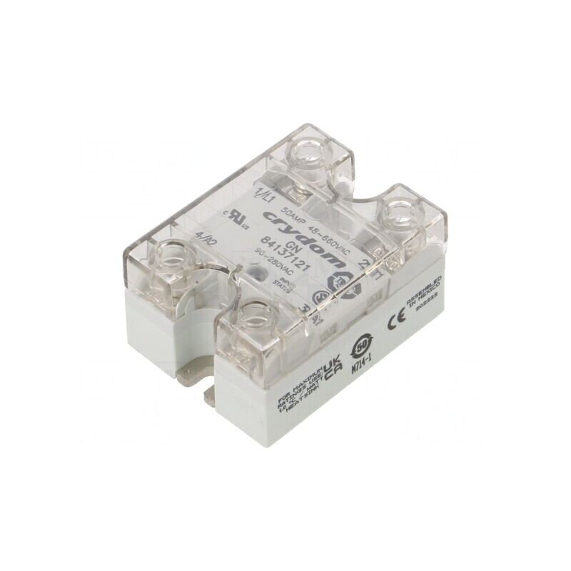 Releu semiconductor 50A 1-fazat 90-280VAC 48-660VAC | Electronic-mag.ro | Componente Electronice Releu semiconductor 50A 1-fazat 90-280VAC 48-660VAC | Electronic-mag.ro | Componente Electronice
