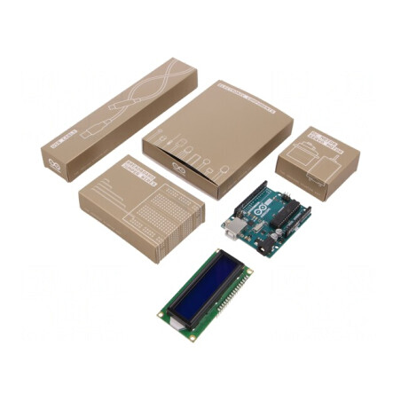 Arduino Starter Kit French - ATMEGA328, 5V, USB B, ICSP, Pini | Electronic-mag.ro | Componente Electronice