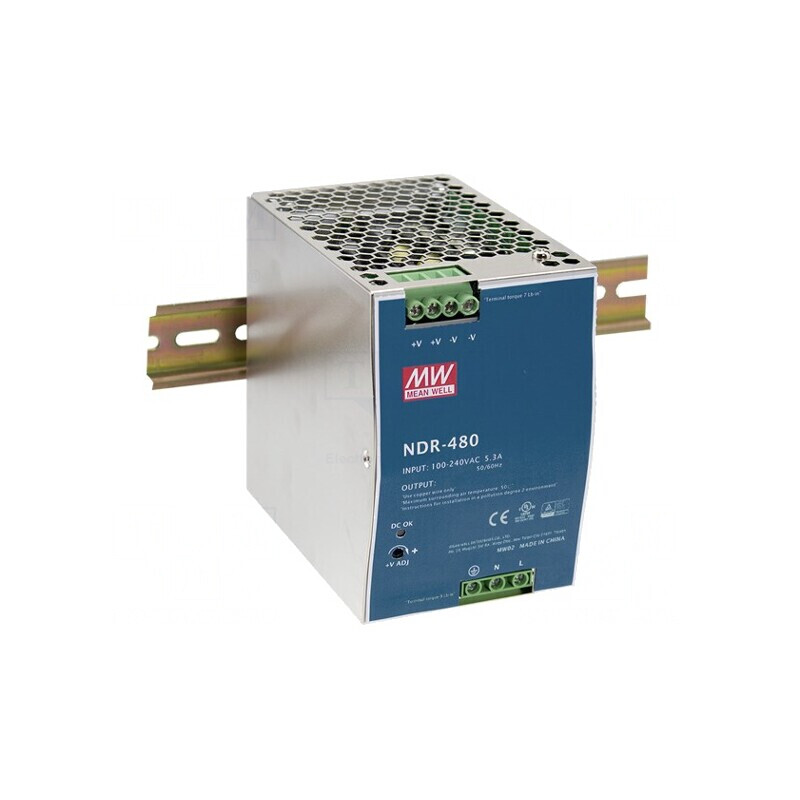 Alimentator Slim 480W 24V 20A pentru Șină DIN | Electronic-mag.ro | Componente Electronice